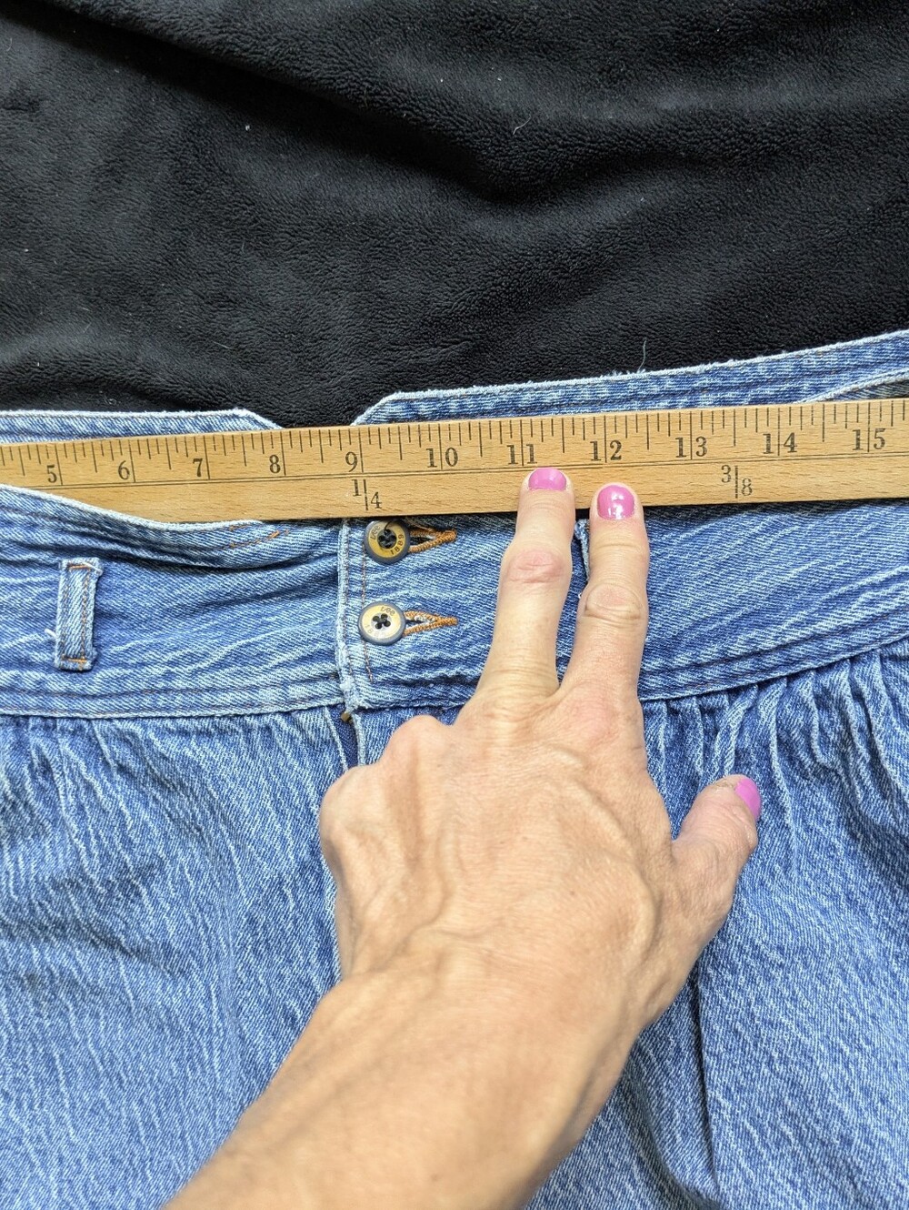 Vintage Women's High Rise Jean Shorts Jorts 14 - Picture 2 of 8